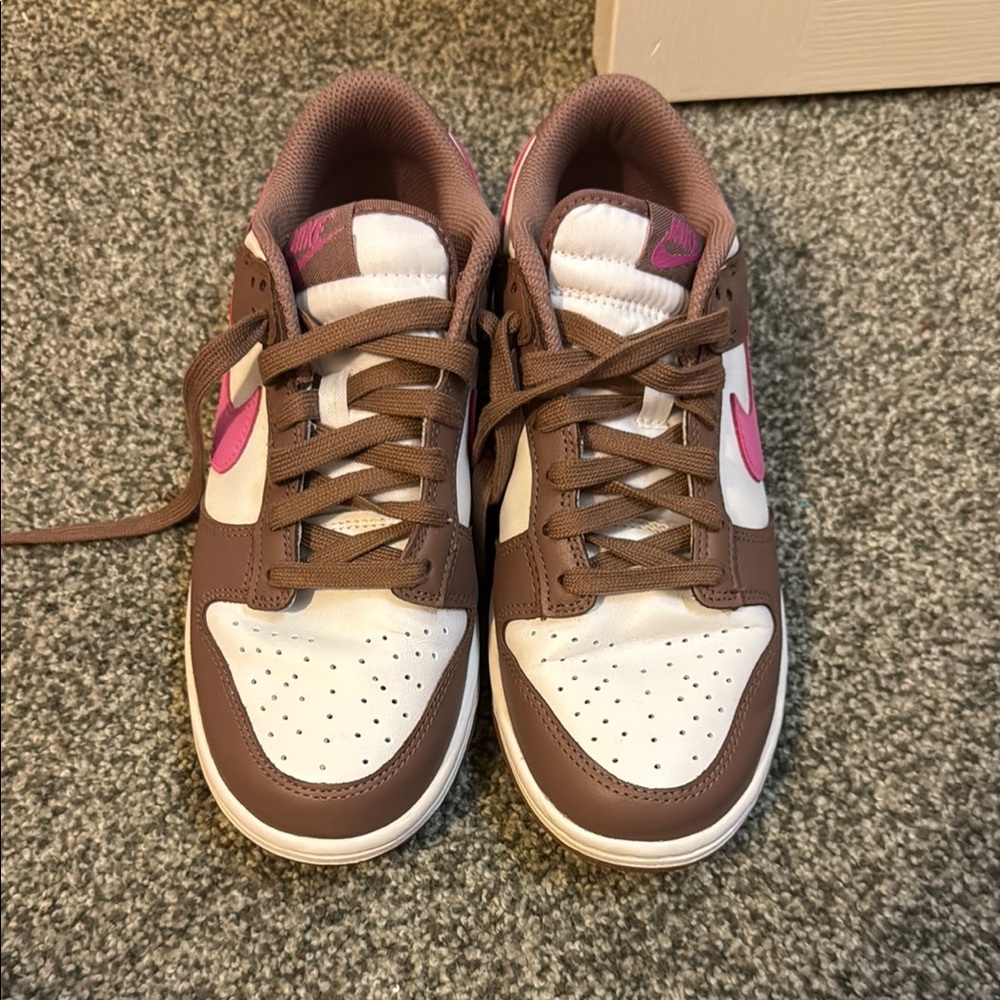 Nike Brown and Pink Sneakers Low Dunks
